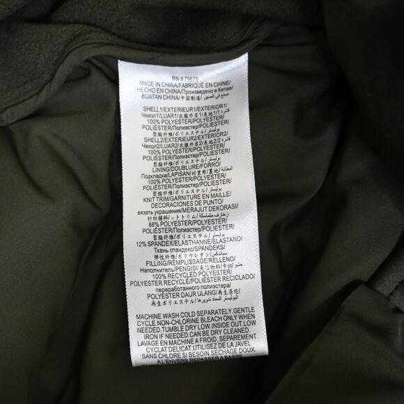 BCBGeneration Womens S Mixed Media Hooded Quilted Jacket in Loden NEW - Picture 11 of 11